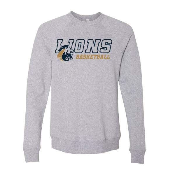 Bella & Canvas Unisex Sponge Fleece Raglan Crewneck Sweatshirt - Printed Logo Thumbnail