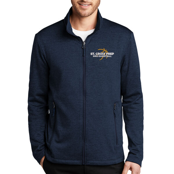 Port Authority® Collective Striated Fleece Jacket - Embroidered Logo Thumbnail
